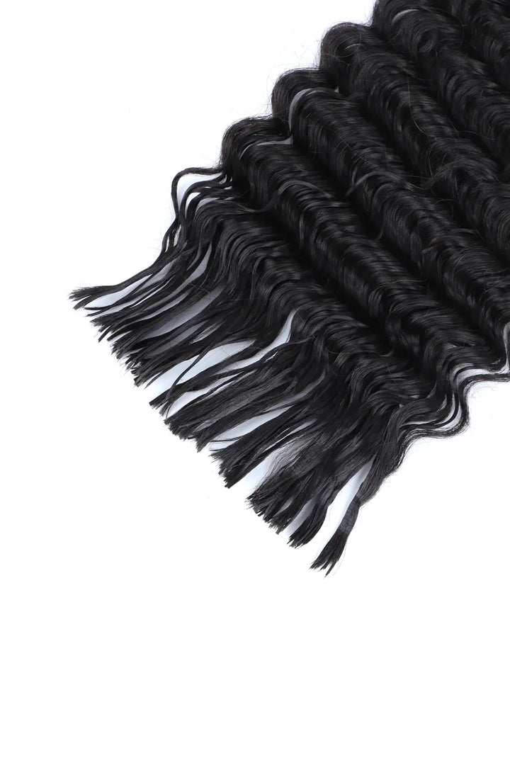 Pre-Divided Deep Wave Bulk Human Hair For Braiding Easy Split BU81