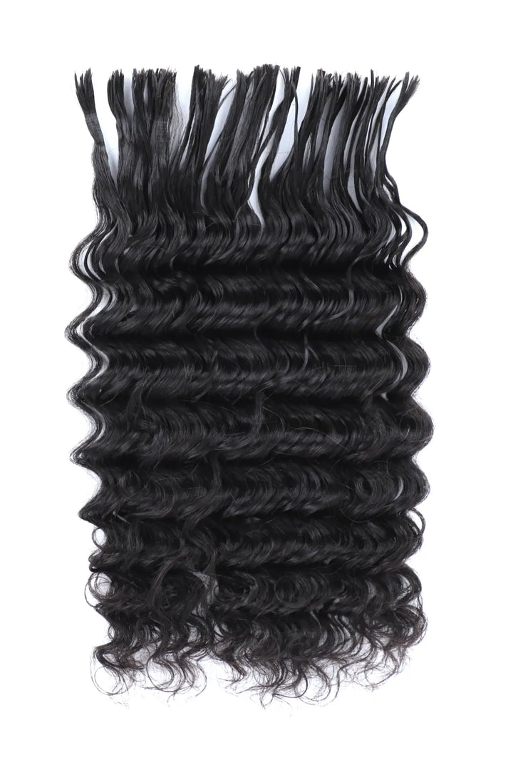 Pre-Divided Deep Wave Bulk Human Hair For Braiding Easy Split BU81