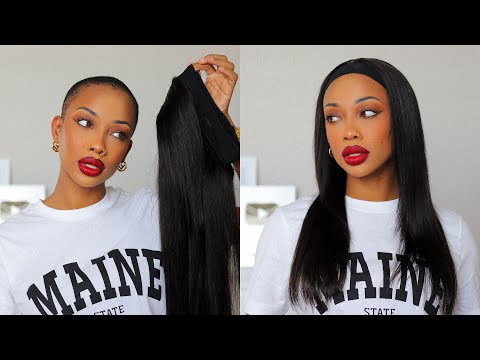 Peluca con diadema de encaje Bone Straight-LH07