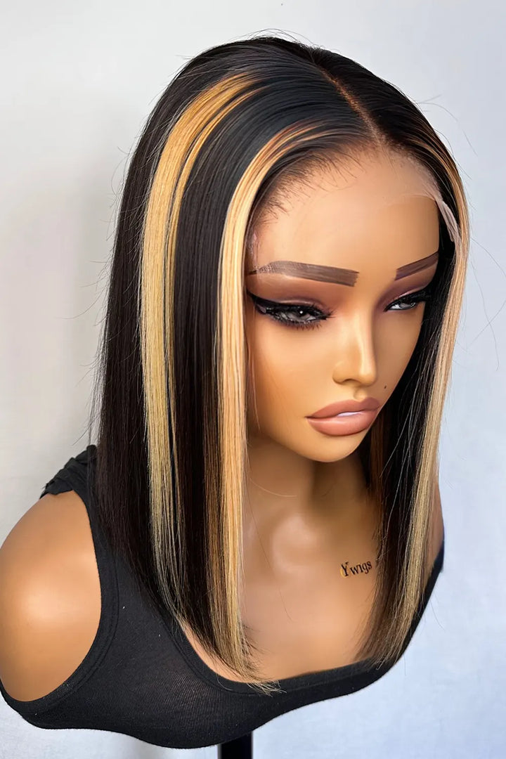 shoulder-length-black-bob-with-blonde-highlights-bone-straight-2