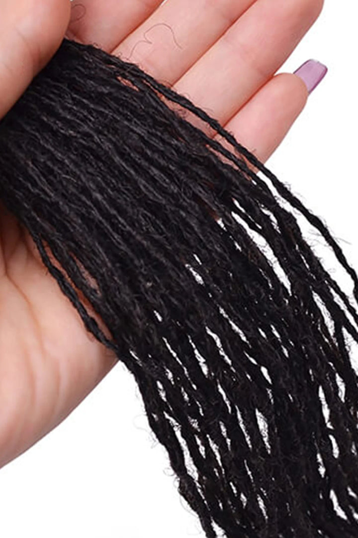 Extensions Sisterlocks 0,1 cm Cheveux Humains Afro Bouclés Noir Naturel
