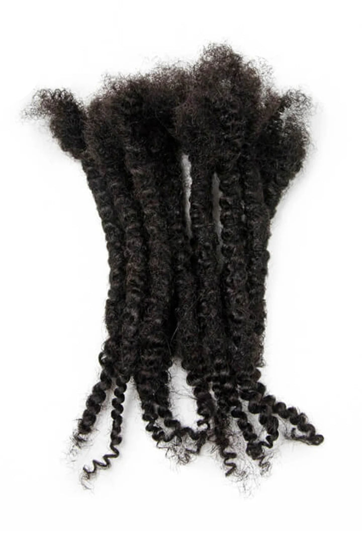 Textured Loc Extensions Natural Black Human Hair 10 Strands