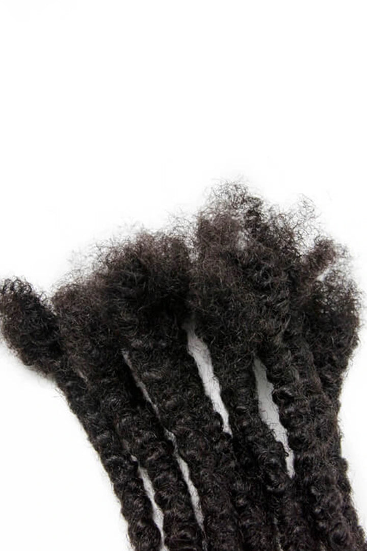 Textured Loc Extensions Natural Black Human Hair 10 Strands