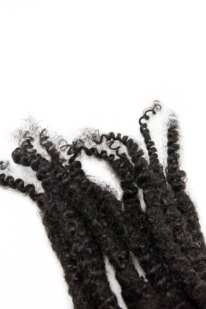 Textured Loc Extensions Natural Black Human Hair 10 Strands