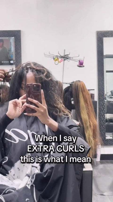 Tiktok Celebrity-progressive Showing The Process Of Braiding Piano-Colored Wavy Curly Hair #4a/27/30-01