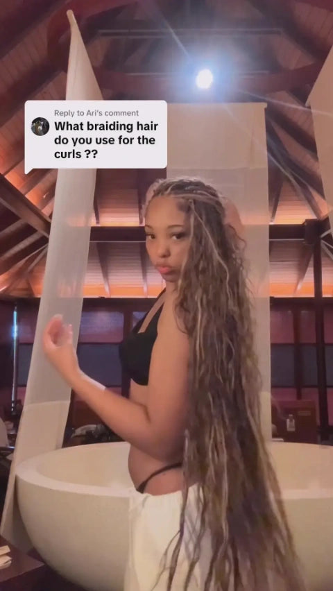 Tiktok Celebrity-taylor Showing The Process Of Braiding Piano-Colored Wavy Curly Hair #4a/27/30