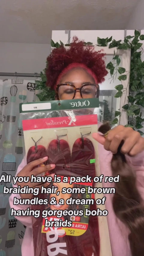 Tiktok Influencer addiliveshere Showing The Braiding Process Of Dark Brown Body Wave Bulk Hair