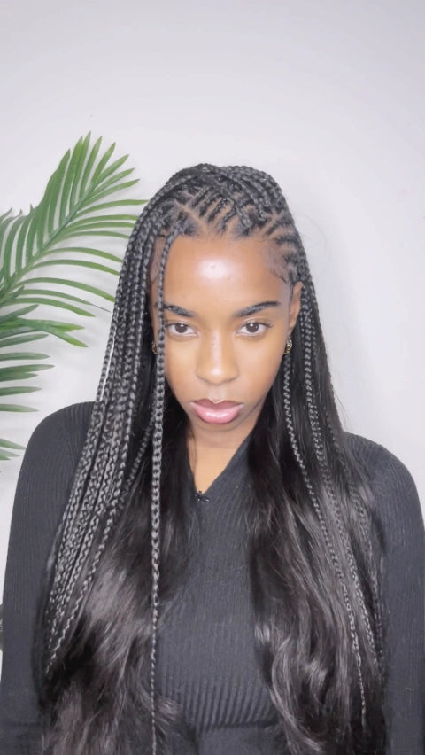 Tiktok Influencer-dsybhairShowing The Braiding Process Of Body Wave Bulk Human Hair