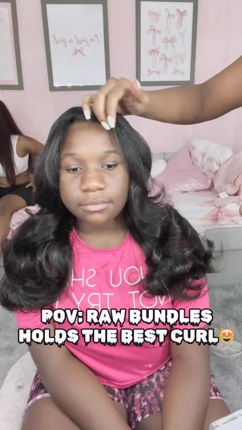 Tiktok Influencer jadealeciaaa Showing The Braiding Process Of Cambodia Virgin Hair Bundles Sew In Extensions Body Wave