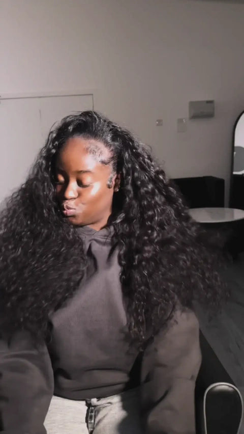 Tiktok Influencer onyiokorie Showing The Braiding Process Of Cambodia Raw Hair Bundle Natural Wave Natural Colour 12a