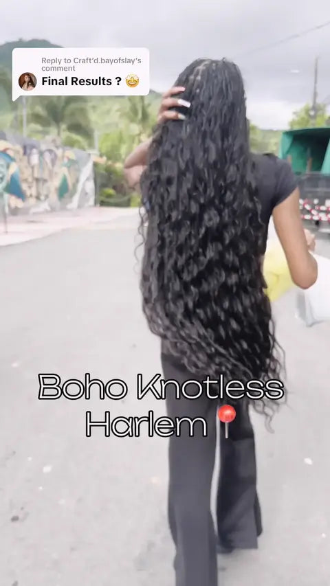 Tiktok Influencer progressive Showing The Braiding Process Of Loose Wave Bulk Hair Natural Black