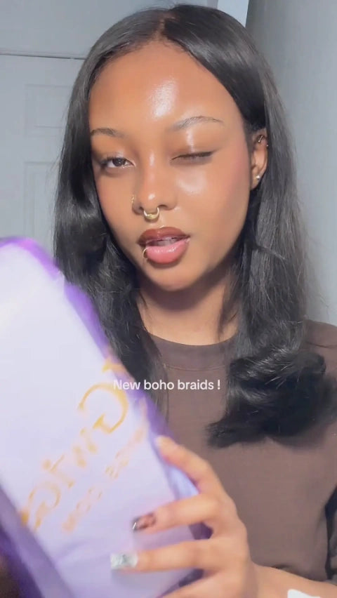 Tiktok Influencer-sv3ngali1 Showing The Braiding Process Of Body Wave Bulk Human Hair Natural Black