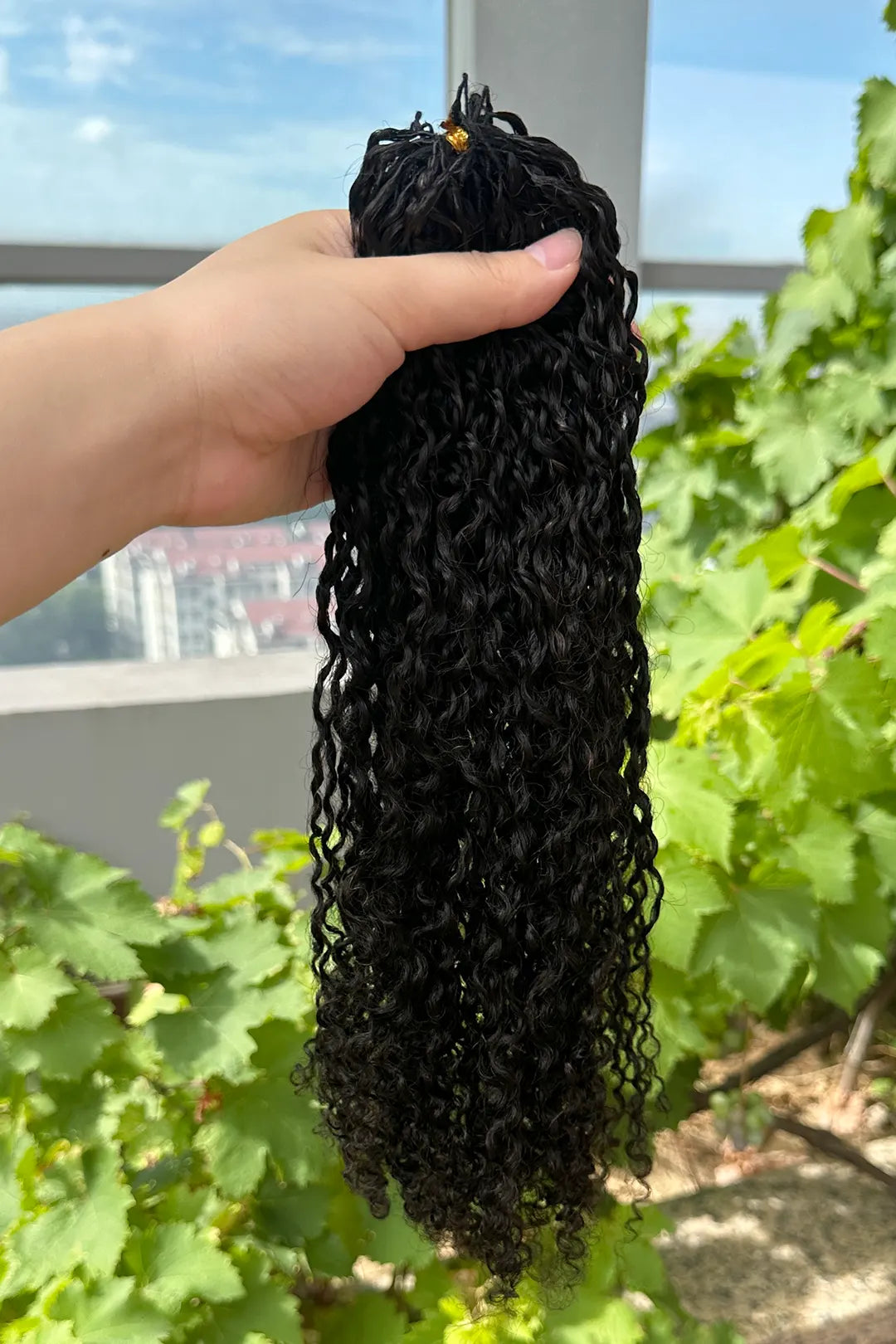 Twist Braided Feather Crochet Human Hair Extension FE36 60g