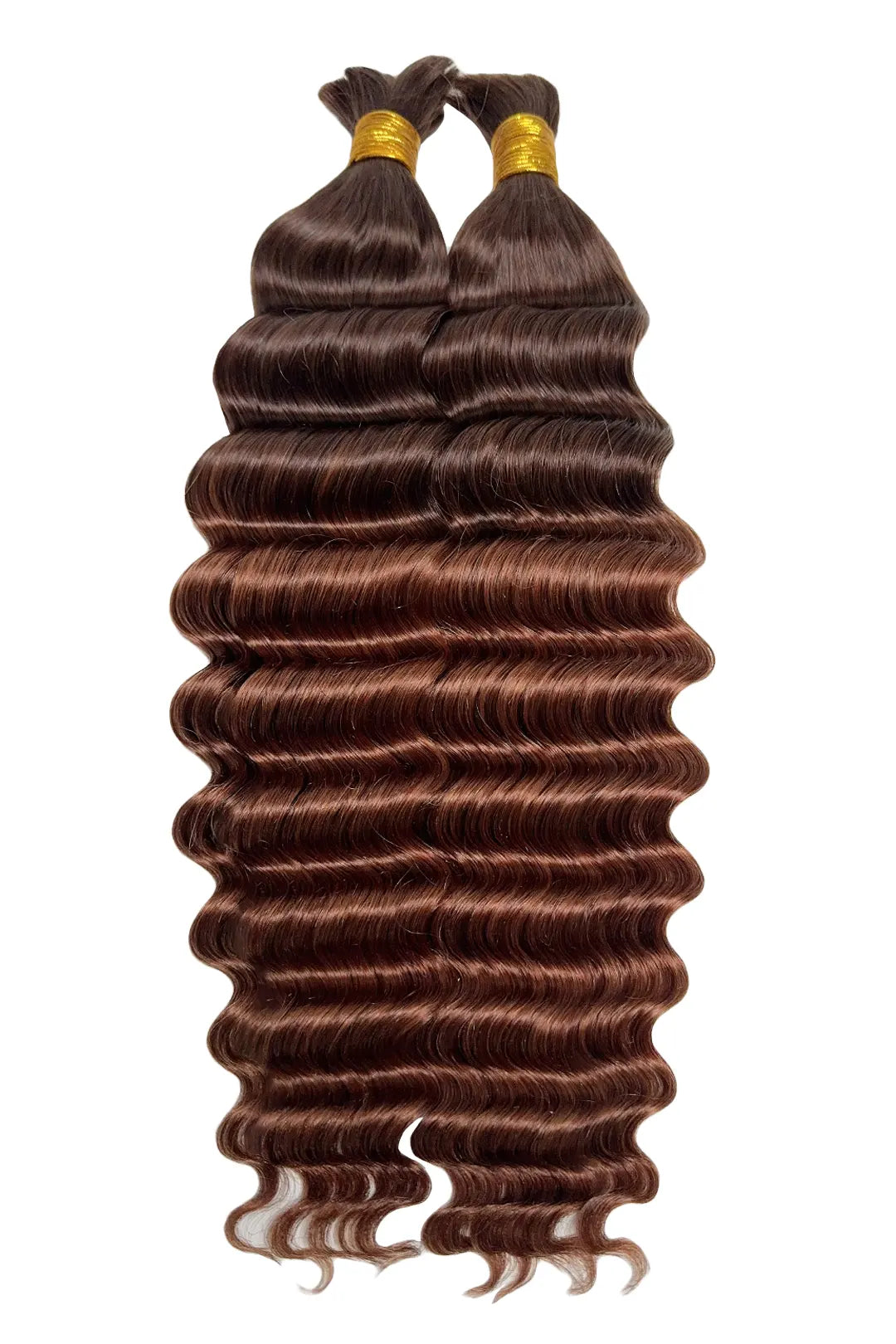 Zweifarbiges Haar #4/30 Deep Wave Bulk Hair Doppelt gezogen BU62