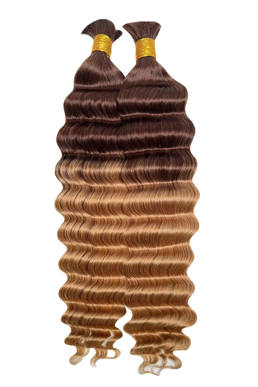 Cabello ondulado profundo de dos tonos color n.° 4/27, doble estiramiento BU61
