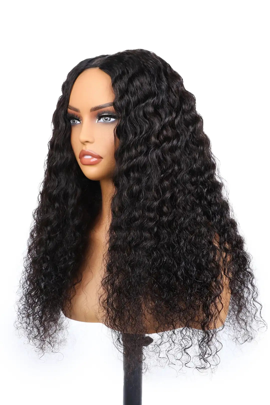 U Part Wig Deep Wave Human Hair Beginner Friendly Side2
