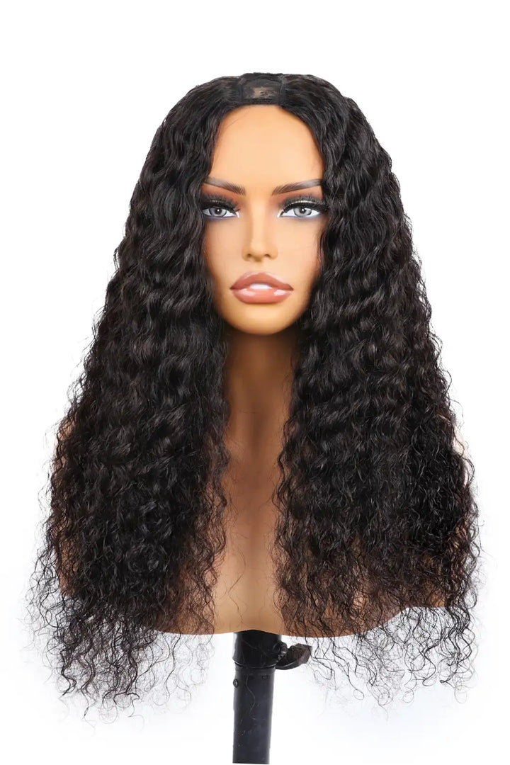 U Part Wig Deep Wave Human Hair Beginner Friendly