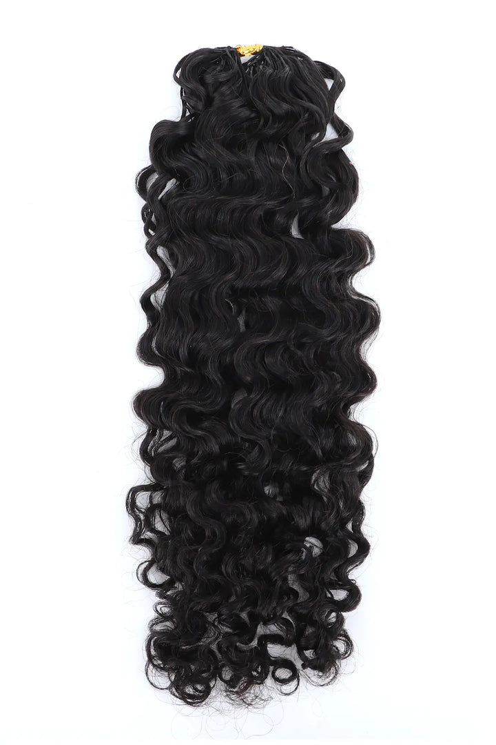 Water Deep Wave Feather Crochet Hair Extension Human Hair FE32 60g