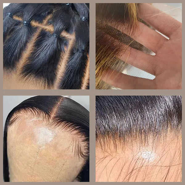 YG 7x7 lace closure hairline pre-plucked, knots pre-bleached.