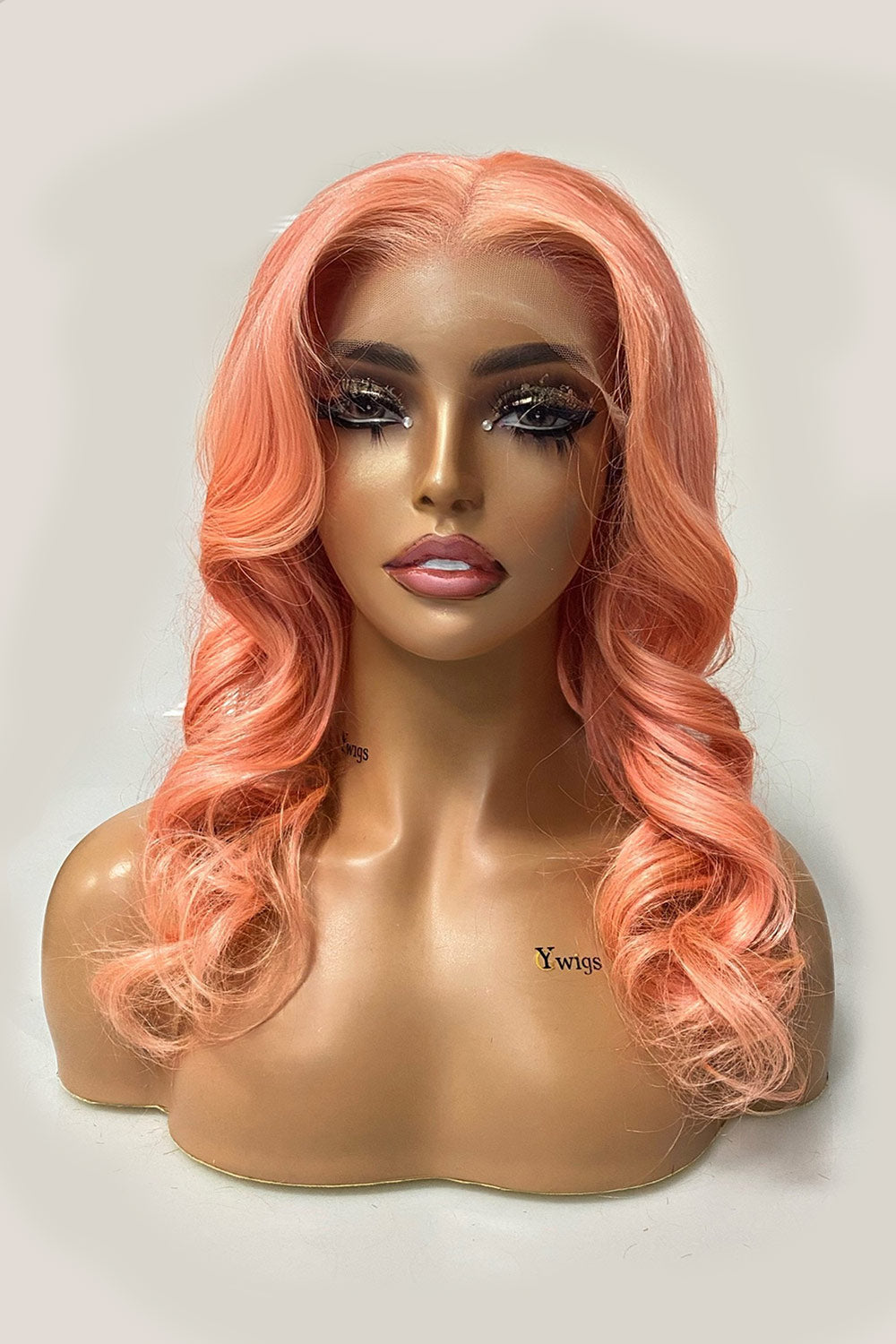 Perruques de créateurs-Rose clair Loose Wave 13x6 Lace Front Wigs