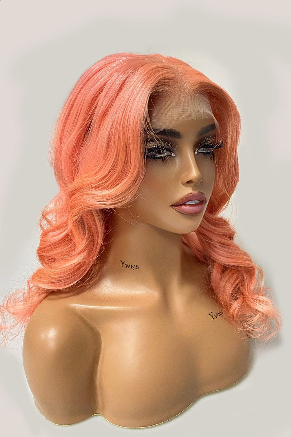 Perruques de créateurs-Rose clair Loose Wave 13x6 Lace Front Wigs