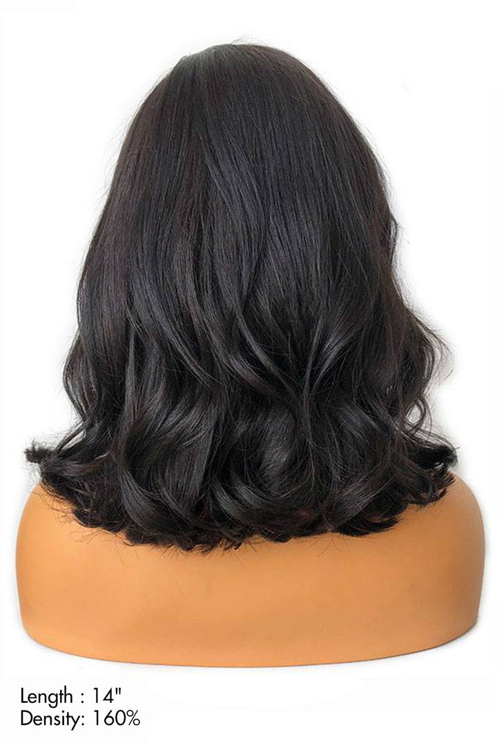 Shoulder Length Long 14 inch Bob 13x6 HD Glueless Lace Front Wig