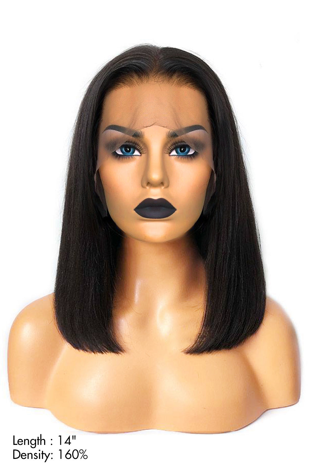 Shoulder Length Long 14 inch Bob 13x6 HD Glueless Lace Front Wig