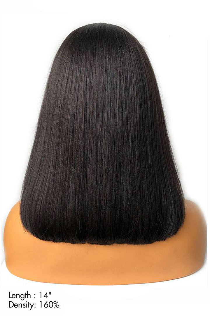 Shoulder Length Long 14 inch Bob 13x6 HD Glueless Lace Front Wig