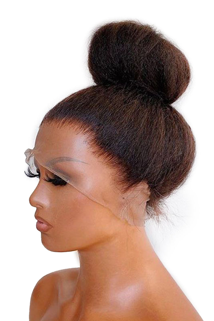 Pre Plucked 360 Hd Lace Frontal Wig Human Hair Kinky Straight Styles-2