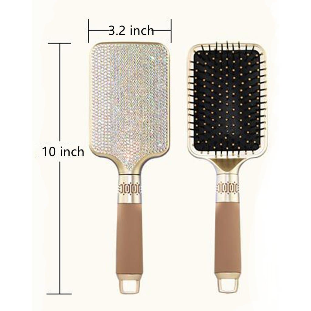 Lovely Handmade Bling Crystal Cute Rhinestone Hair Comb Brush W/Air Cushion - ygwigs