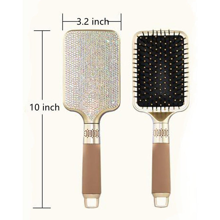 Lovely Handmade Bling Crystal Cute Rhinestone Hair Comb Brush W/Air Cushion - ygwigs