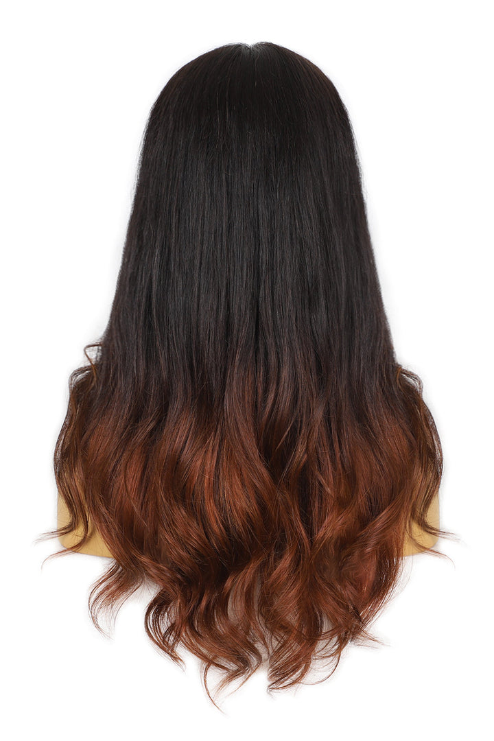 13*6 HD Lace Two-tone Natural Black Auburn Brown Loose Wave Wig-2