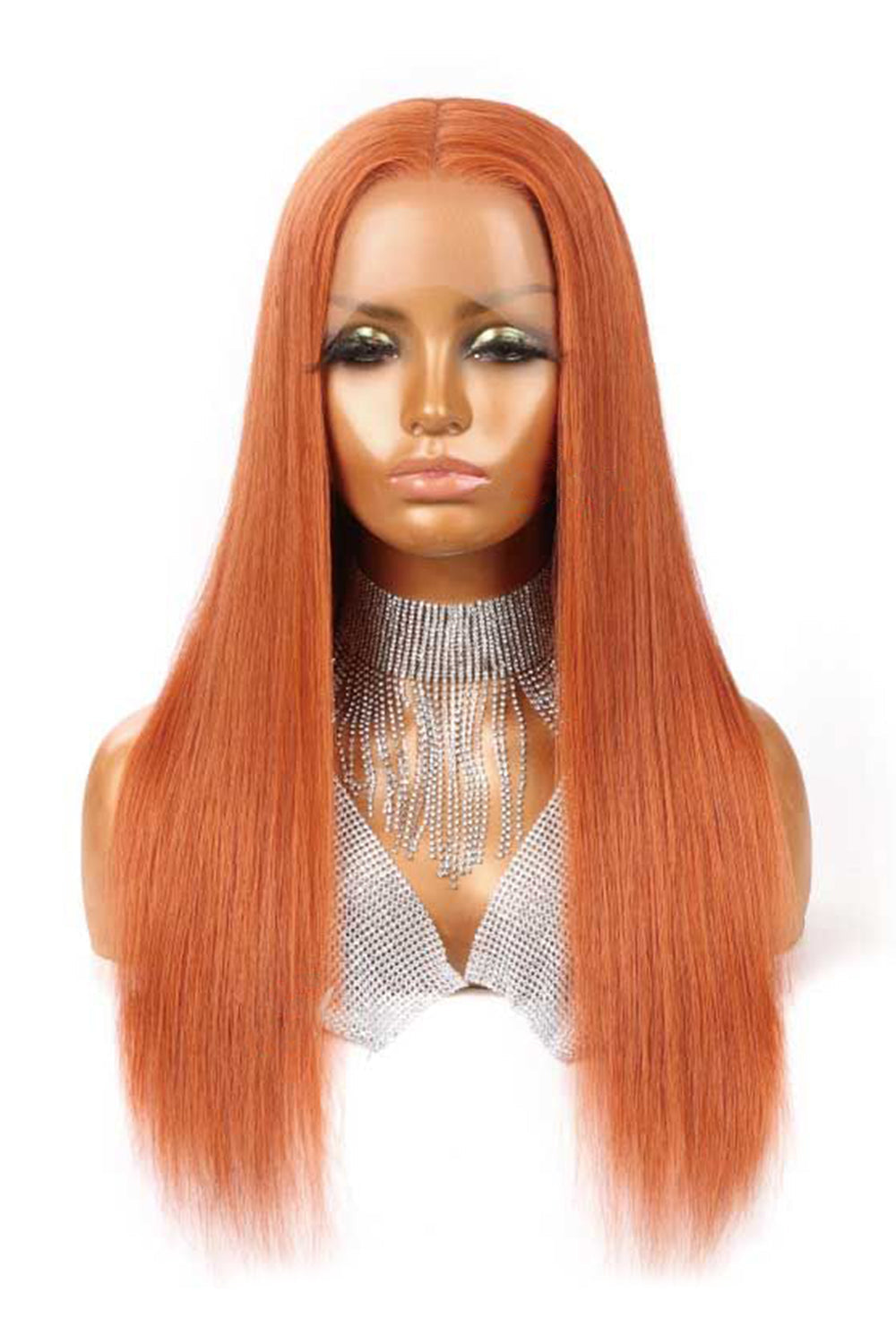 13x6 Glueless Hd Lace Wig Ginger Orange Straight-HD41