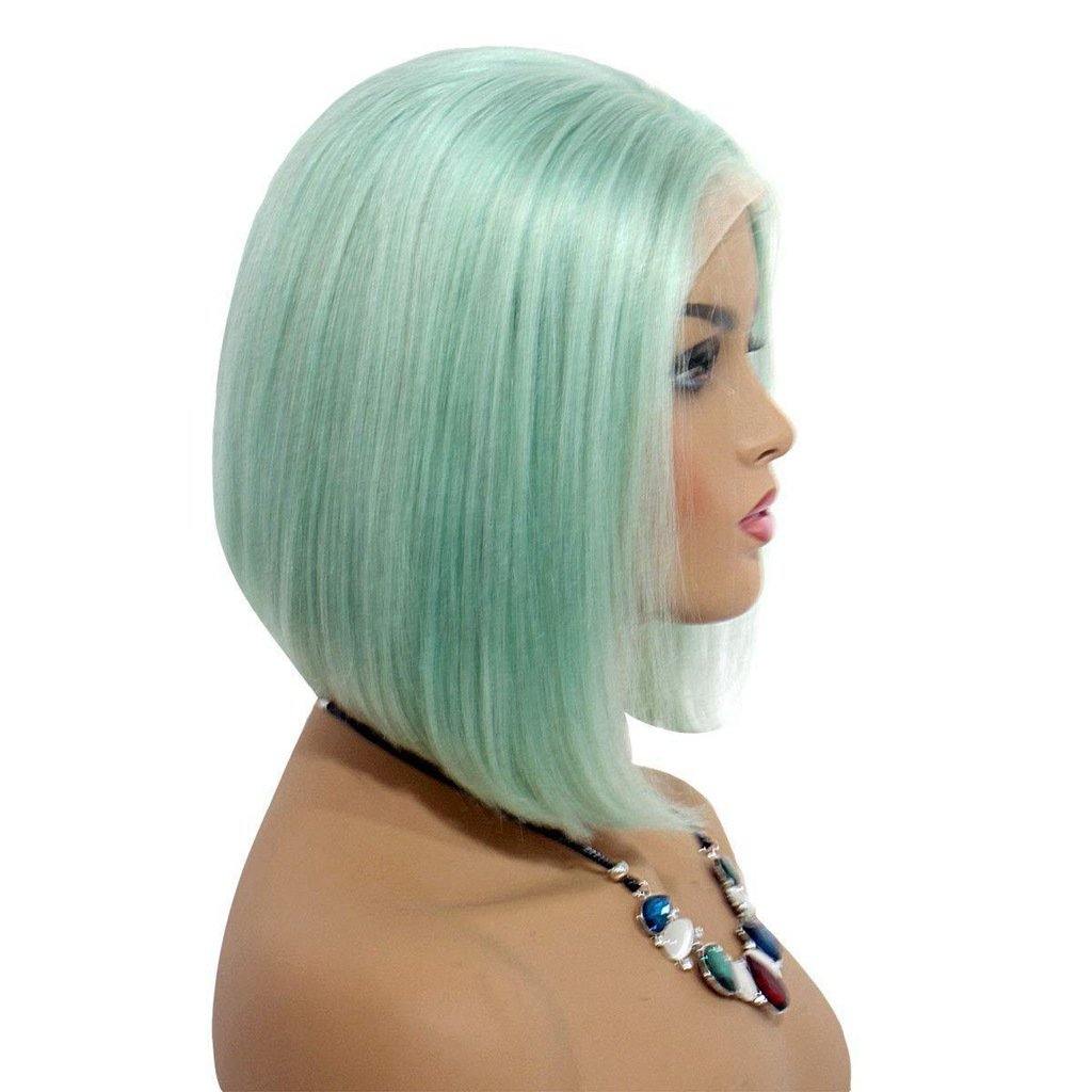 13*4 Virgin Human Hair Lace Front Colored Bob Wigs 134CST10 - ygwigs