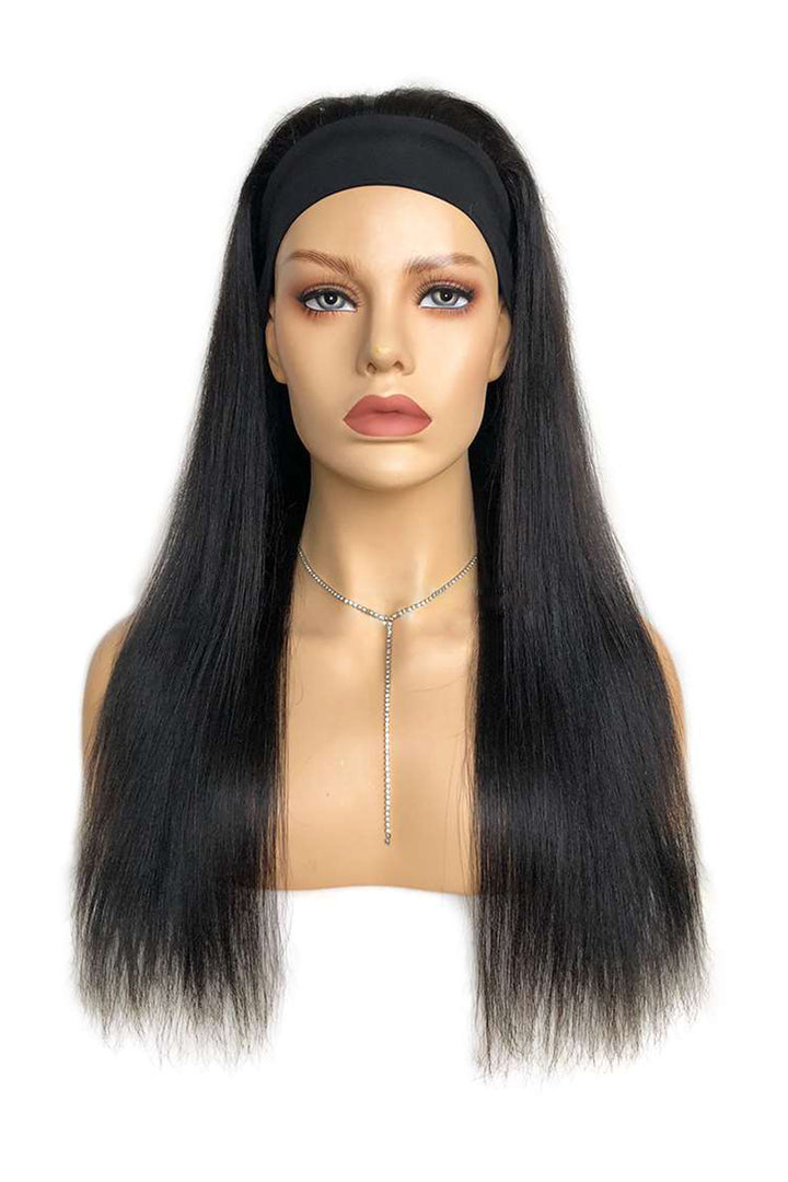 Straight Headband Wig Styles, 100% Human Hair Wig HBW01