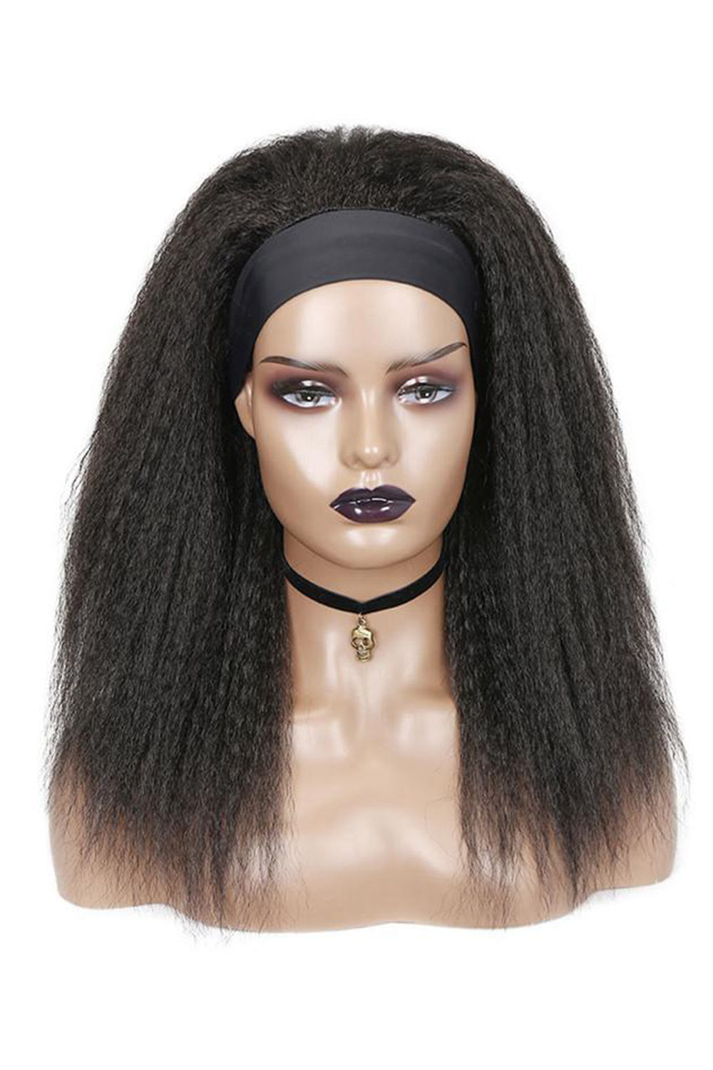 Perruque bandeau droite Yaki lourde Styles de cheveux humains HBW23