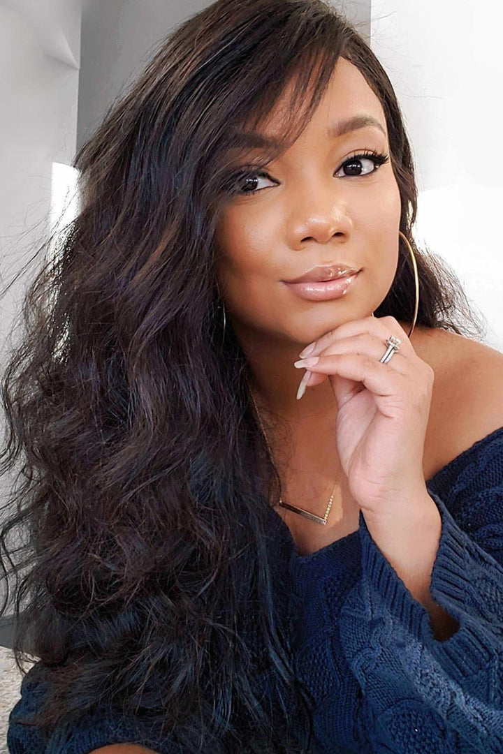 360 Lace Wig Good Quality Glueless Pre Plucked Body Wave Human Hair-1