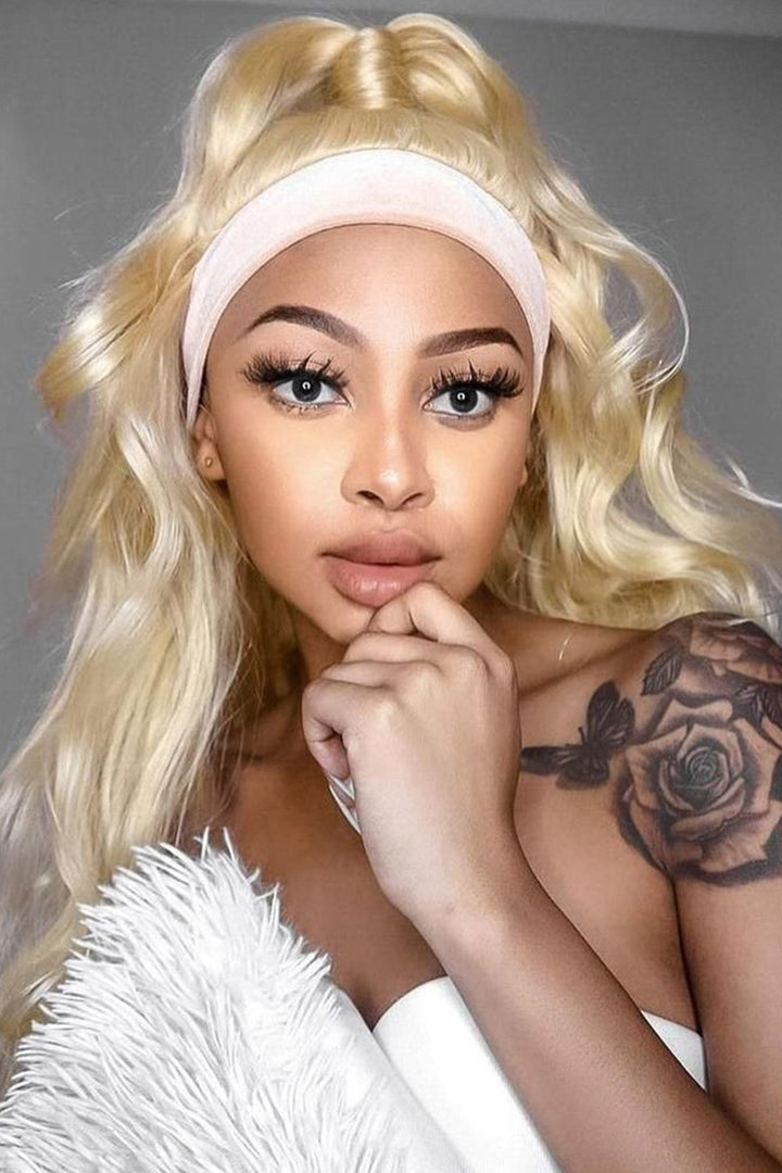 #613 Styles de perruque de bandeau de vague de corps de couleur HBW17