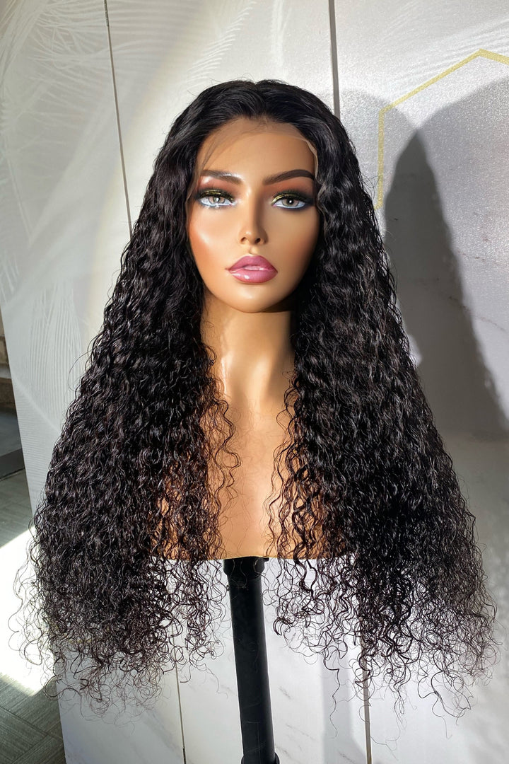 Designer Wigs-13x3 Light Brown Lace 300% Density Water Wave Wigs
