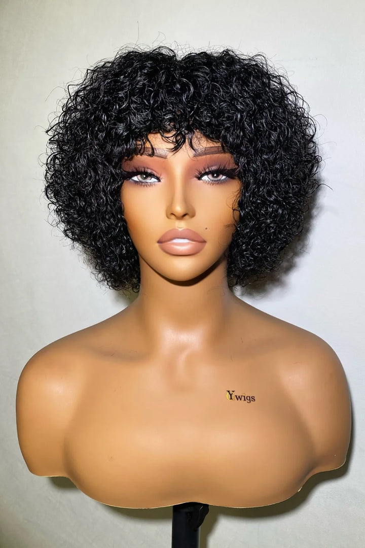 Designer Wigs-Ultra Natural Lightweight Bouncy Non Lace Wig With Bangs