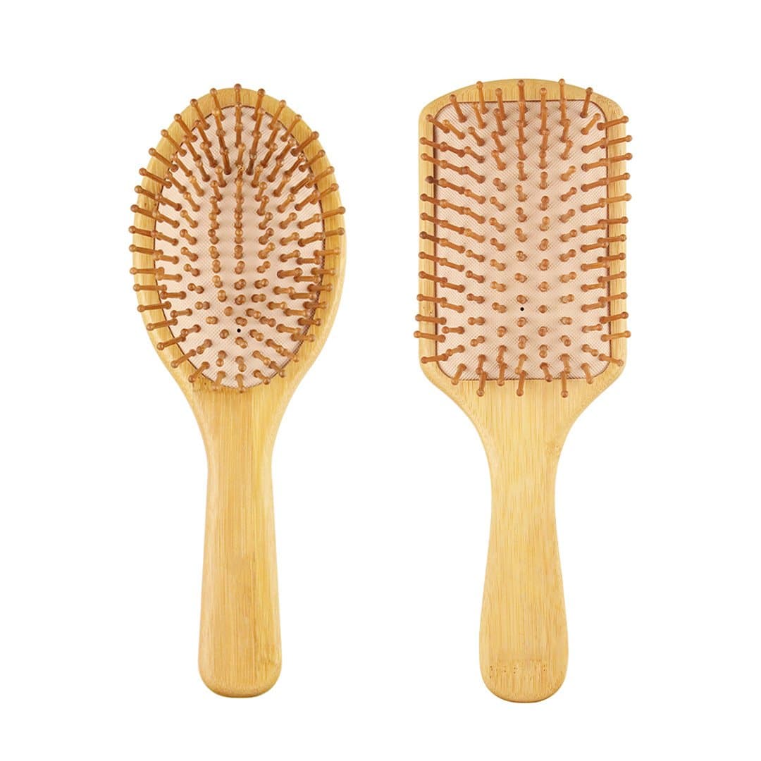 YGwigs Natural Wood Paddle Brush Detangling Scalp Bamboo Massage Hair Comb - ygwigs