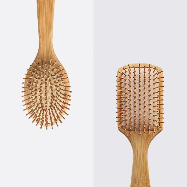 YGwigs Natural Wood Paddle Brush Detangling Scalp Bamboo Massage Hair Comb - ygwigs