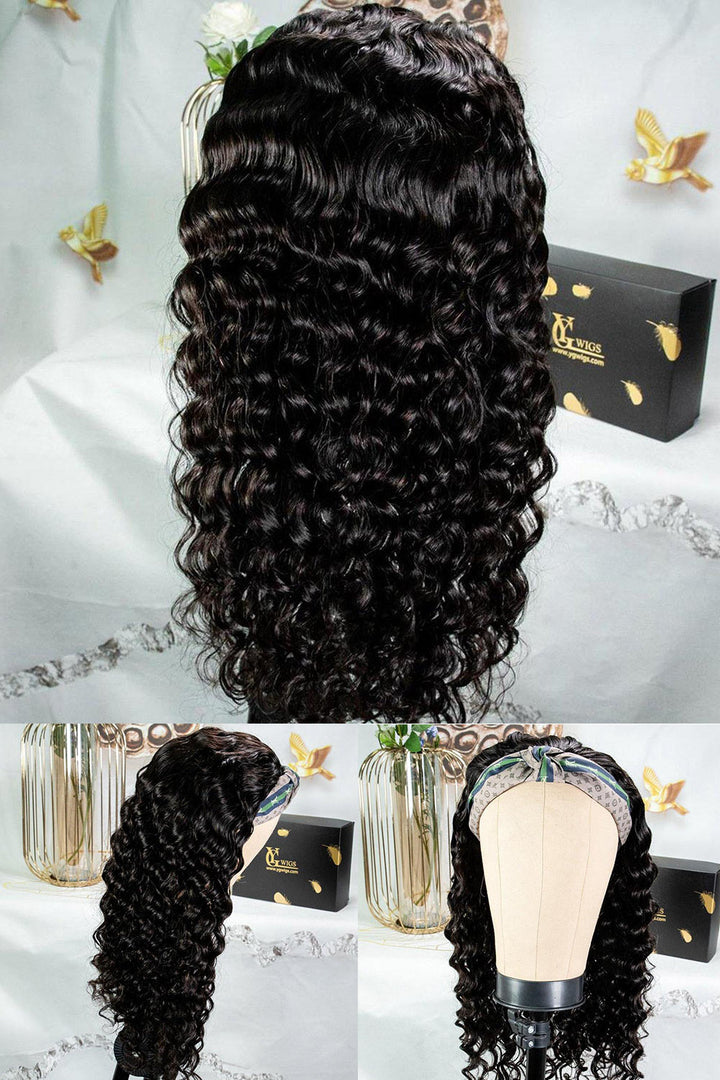 Natural Color Loose Wave Headband Wig Human Hair HBW02