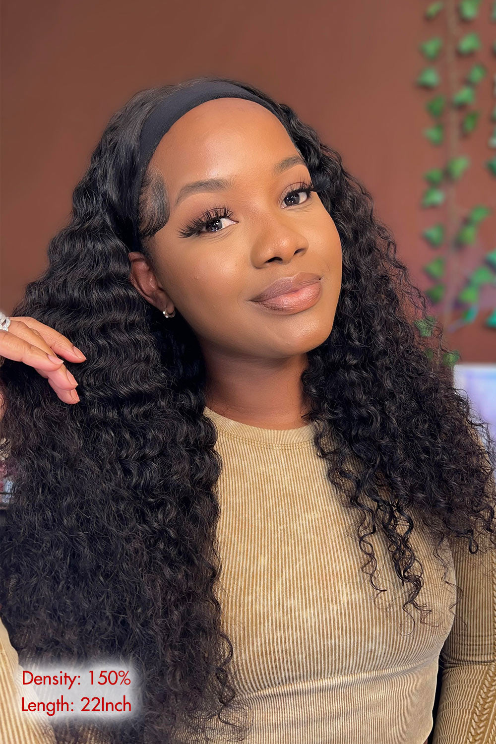 Lace Headband Wig Curly-LH02