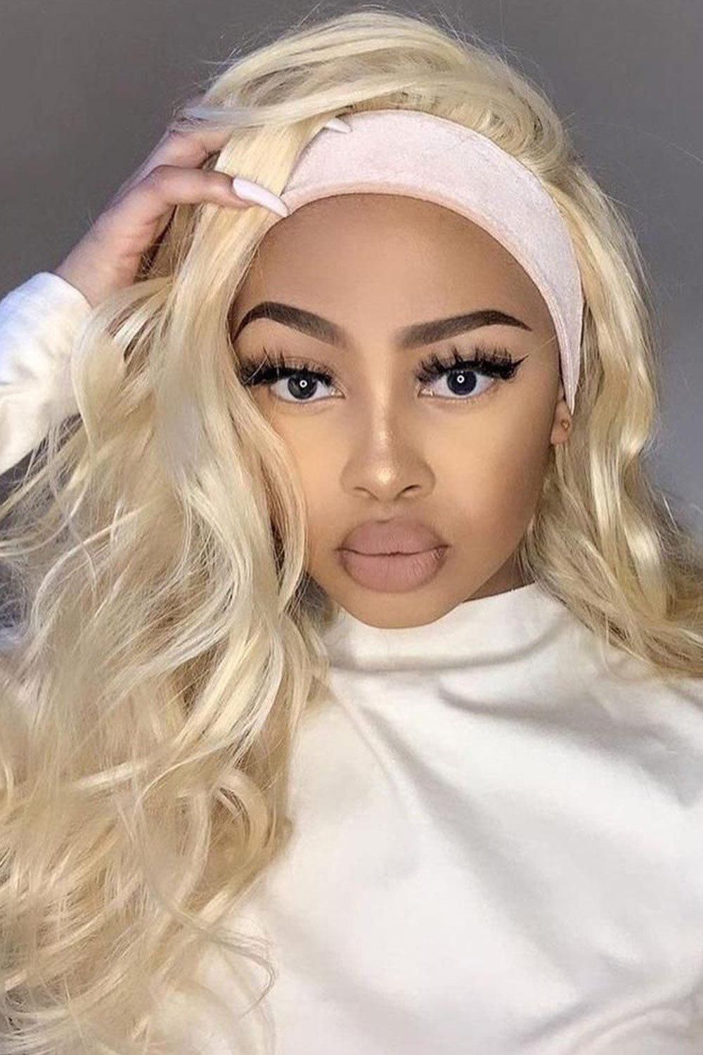 #613 Styles de perruque de bandeau de vague de corps de couleur HBW17