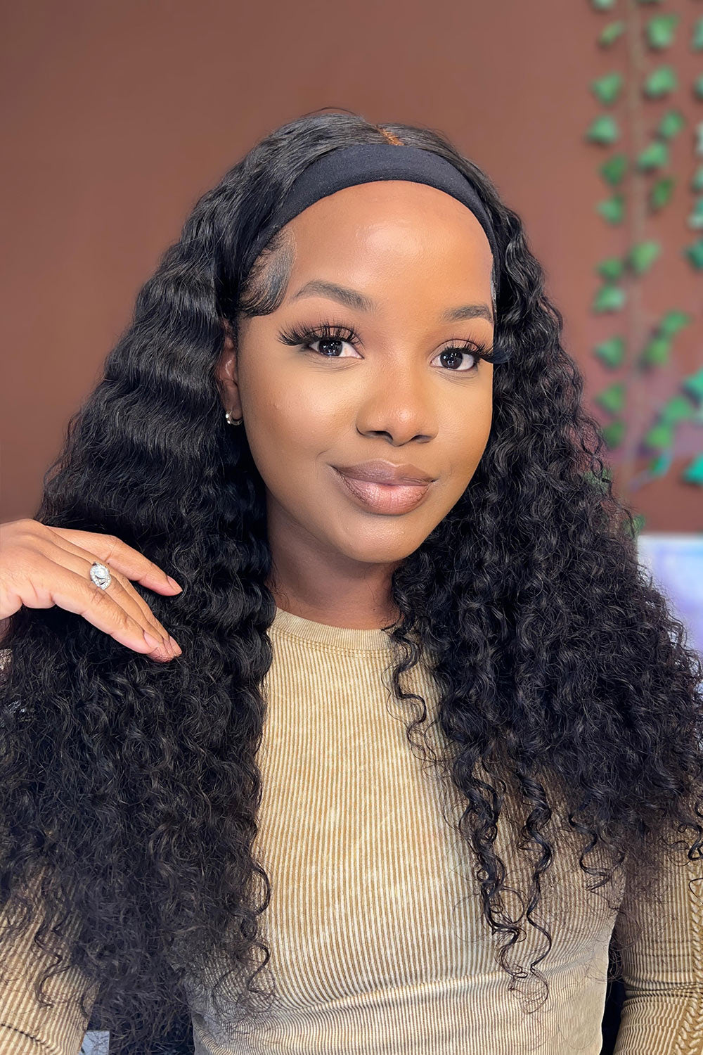 Lace Headband Wig Curly-LH02