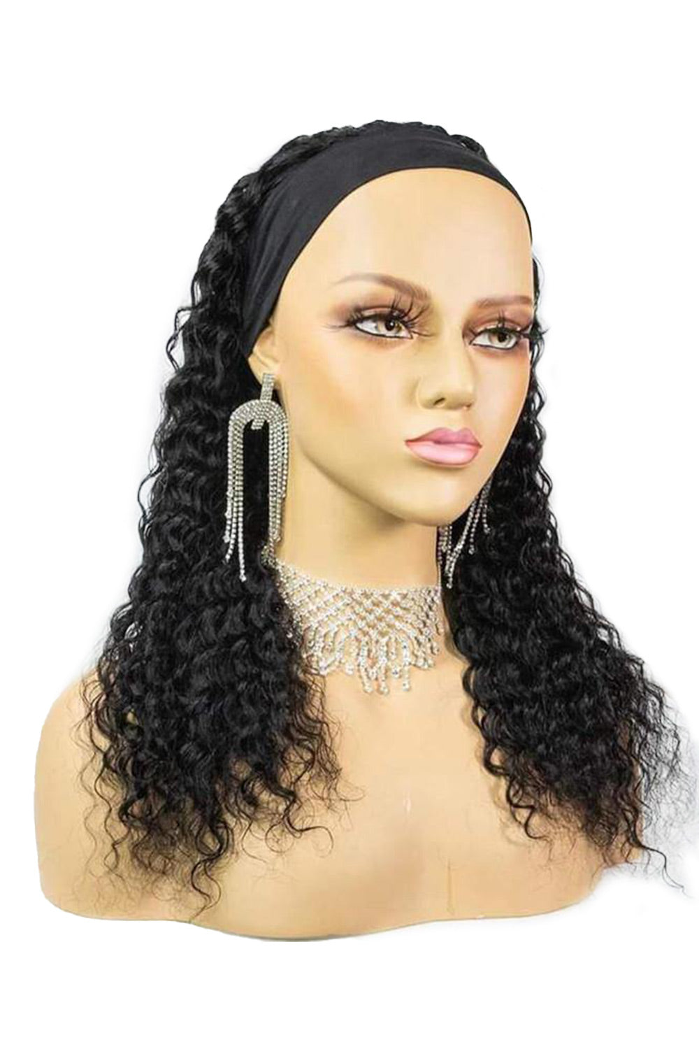 Styles de perruque de bandeau de cheveux humains bouclés mignons
