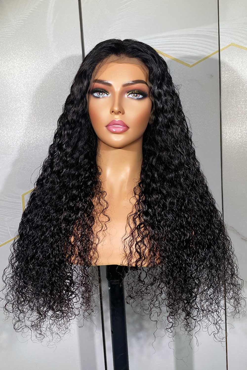 Designer Wigs-13x3 Light Brown Lace 300% Density Water Wave Wigs