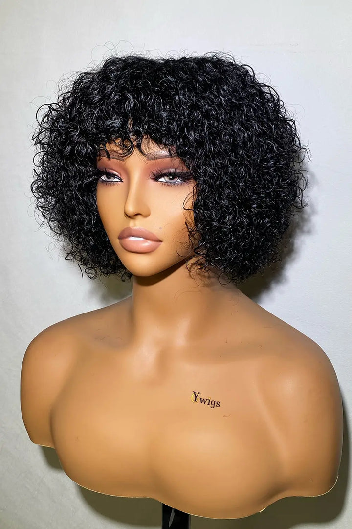 Designer Wigs-Ultra Natural Lightweight Bouncy Non Lace Wig With Bangs