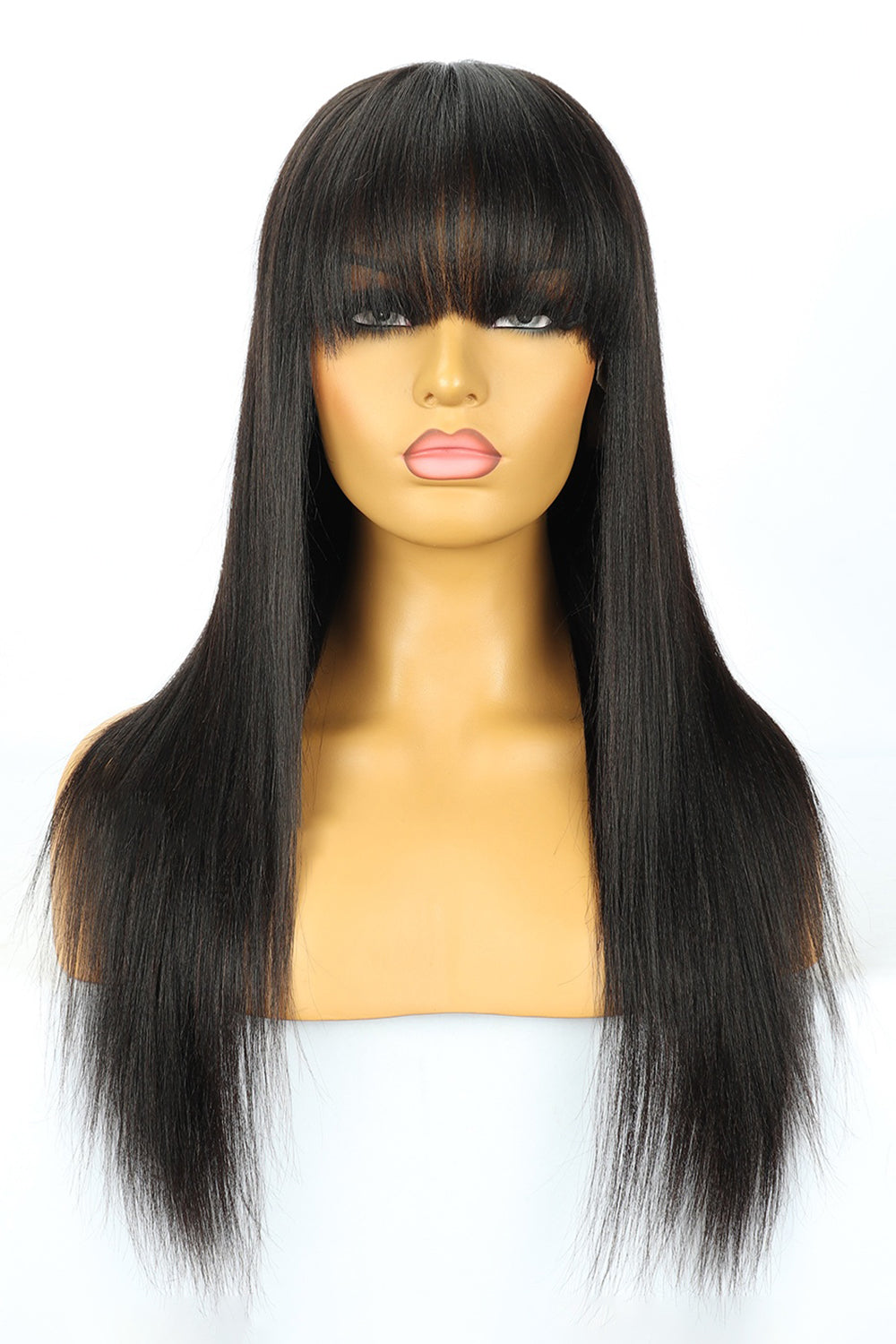 Perruques droites en dentelle 360 avec frange 3602